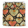 Heart Boho Pattern Print Design HE04 Duvet Cover Bedding Set-JORJUNE.COM