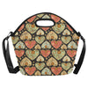 Heart Boho Pattern Print Design HE04 Neoprene Lunch Bag-JorJune