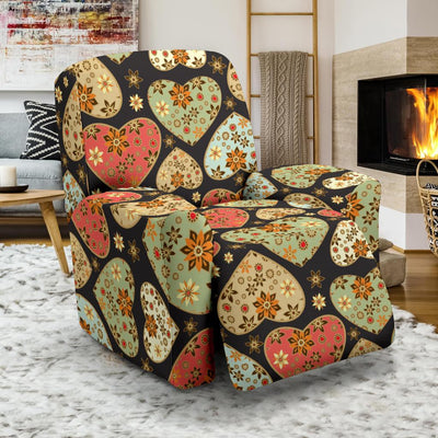 Heart Boho Pattern Print Design HE04 Recliner Slipcover-JORJUNE.COM