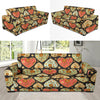 Heart Boho Pattern Print Design HE04 Sofa Slipcover-JORJUNE.COM