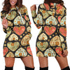 Heart Boho Pattern Print Design HE04 Women Hoodie Dress