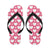 Heart Key Pattern Print Design HE09 Flip Flops-JorJune