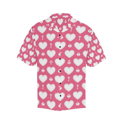 Heart Key Pattern Print Design HE09 Men Hawaiian Shirt-JorJune