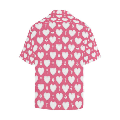 Heart Key Pattern Print Design HE09 Men Hawaiian Shirt-JorJune