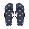 Heart Knit Pattern Print Design HE05 Flip Flops-JorJune