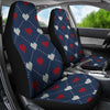 Heart Knit Pattern Print Design HE05 Universal Fit Car Seat Covers-JorJune