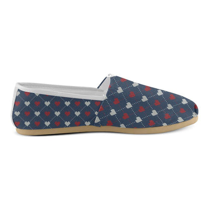 Heart Knit Pattern Print Design HE05 Women Casual Shoes-JorJune.com