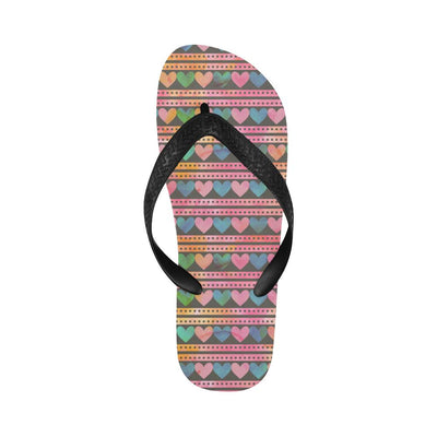 Heart Pattern Print Design HE010 Flip Flops-JorJune