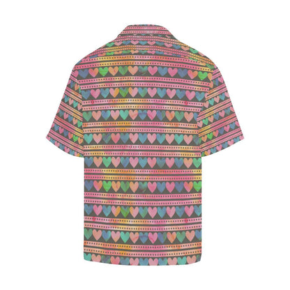 Heart Pattern Print Design HE010 Men Hawaiian Shirt-JorJune