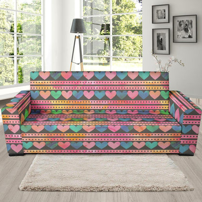 Heart Pattern Print Design HE010 Sofa Slipcover-JORJUNE.COM