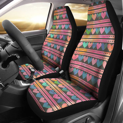 Heart Pattern Print Design HE010 Universal Fit Car Seat Covers-JorJune