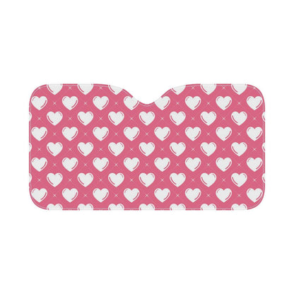 Heart Pattern Print Design HE07 Car Sun Shade-JorJune