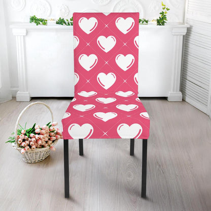 Heart Pattern Print Design HE07 Dining Chair Slipcover-JORJUNE.COM