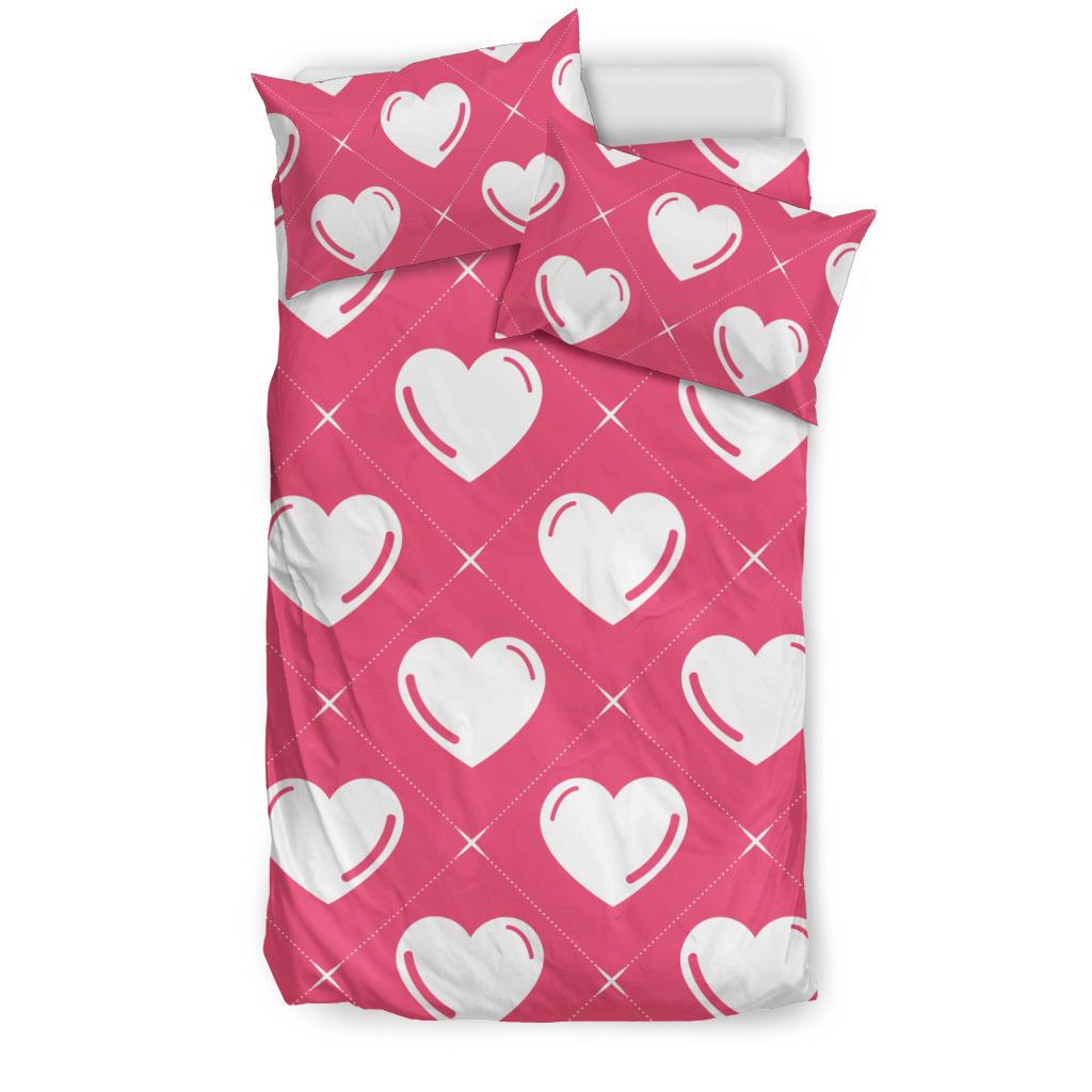 Heart Pattern Print Design HE07 Duvet Cover Bedding Set-JORJUNE.COM