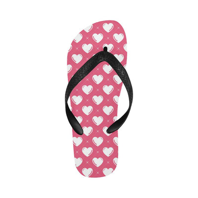 Heart Pattern Print Design HE07 Flip Flops-JorJune