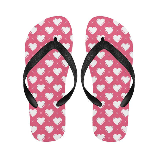 Heart Pattern Print Design HE07 Flip Flops-JorJune