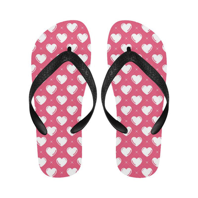 Heart Pattern Print Design HE07 Flip Flops-JorJune