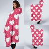 Heart Pattern Print Design HE07 Hooded Blanket-JORJUNE.COM