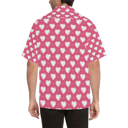 Heart Pattern Print Design HE07 Men Hawaiian Shirt-JorJune
