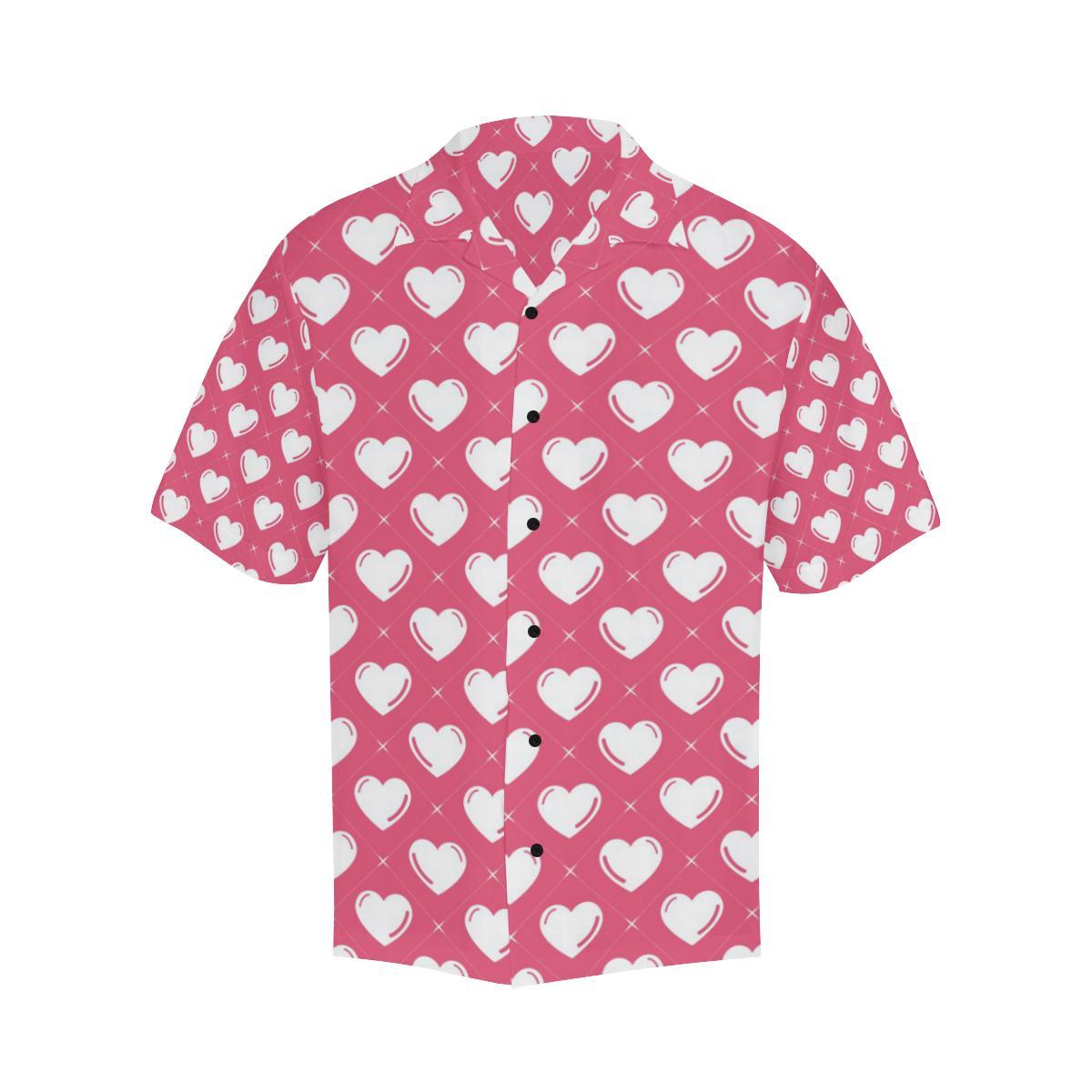 Heart Pattern Print Design HE07 Men Hawaiian Shirt-JorJune