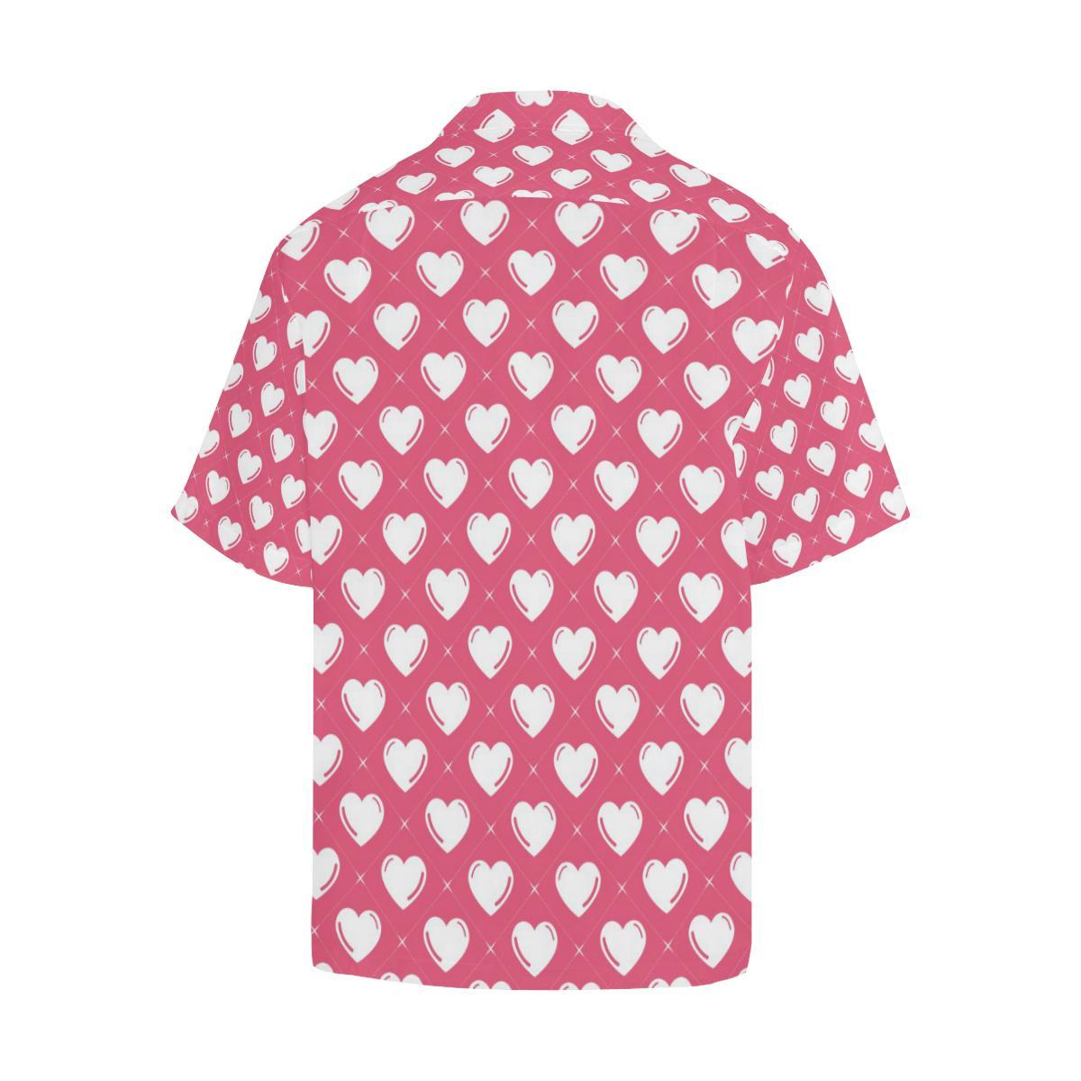Heart Pattern Print Design HE07 Men Hawaiian Shirt-JorJune
