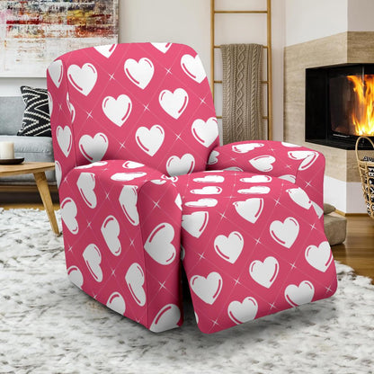 Heart Pattern Print Design HE07 Recliner Slipcover-JORJUNE.COM