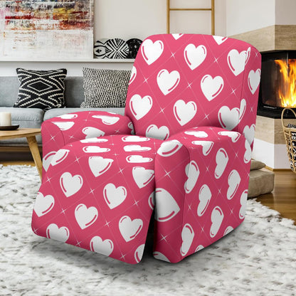 Heart Pattern Print Design HE07 Recliner Slipcover-JORJUNE.COM
