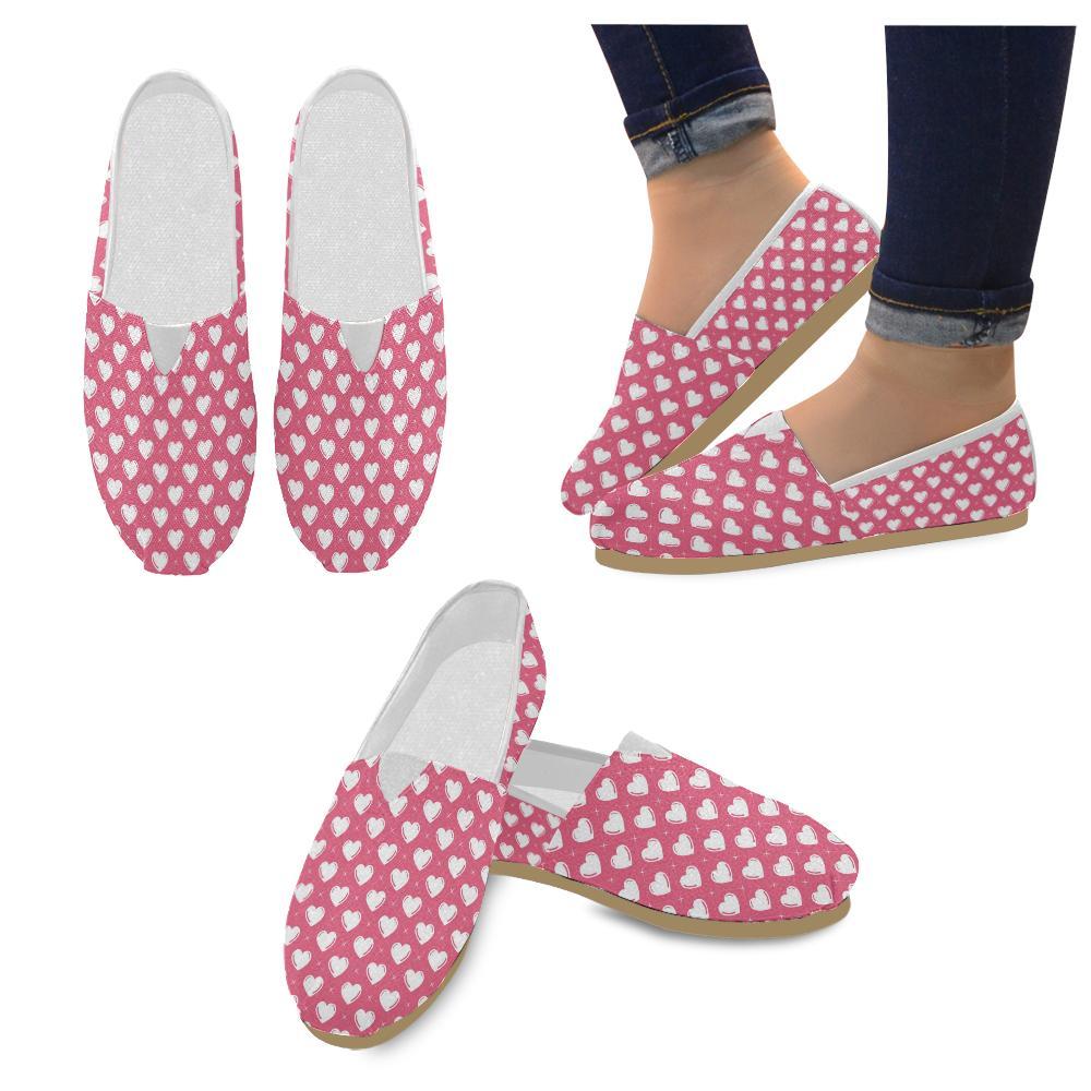 Heart Pattern Print Design HE07 Women Casual Shoes-JorJune.com