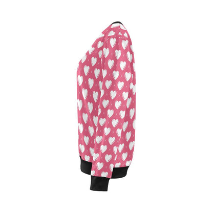 Heart Pattern Print Design HE07 Women Long Sleeve Sweatshirt-JorJune