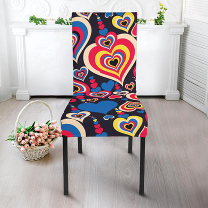 Heart Pattern Print Design HE08 Dining Chair Slipcover-JORJUNE.COM