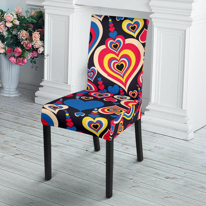 Heart Pattern Print Design HE08 Dining Chair Slipcover-JORJUNE.COM