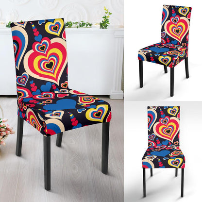 Heart Pattern Print Design HE08 Dining Chair Slipcover-JORJUNE.COM