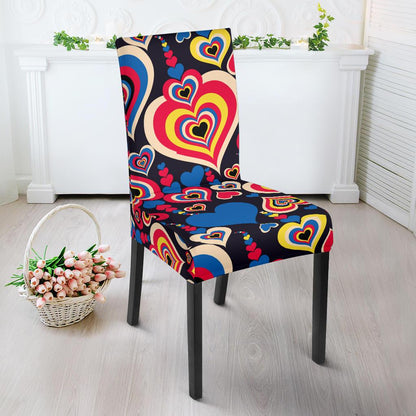 Heart Pattern Print Design HE08 Dining Chair Slipcover-JORJUNE.COM