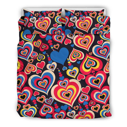 Heart Pattern Print Design HE08 Duvet Cover Bedding Set-JORJUNE.COM