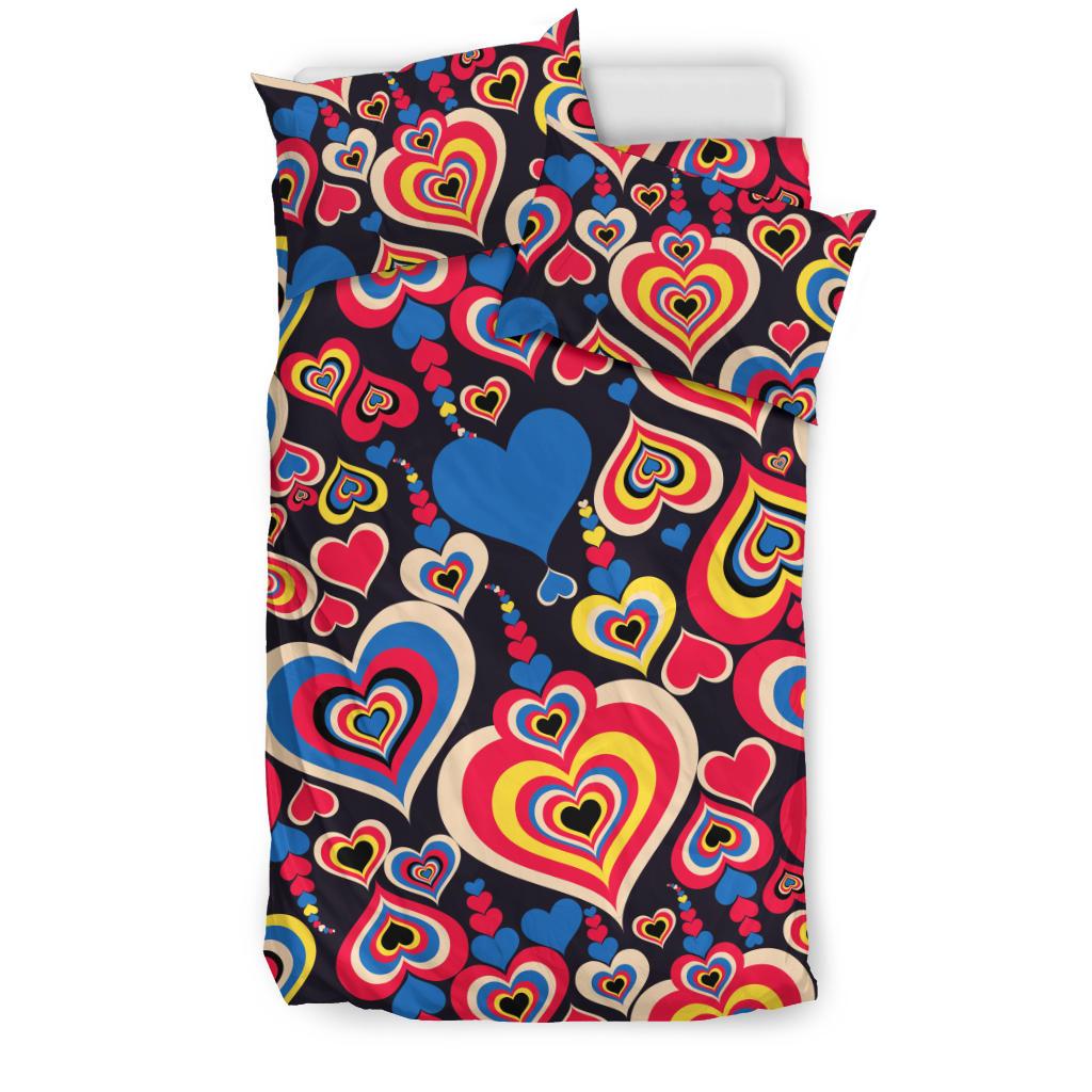 Heart Pattern Print Design HE08 Duvet Cover Bedding Set-JORJUNE.COM