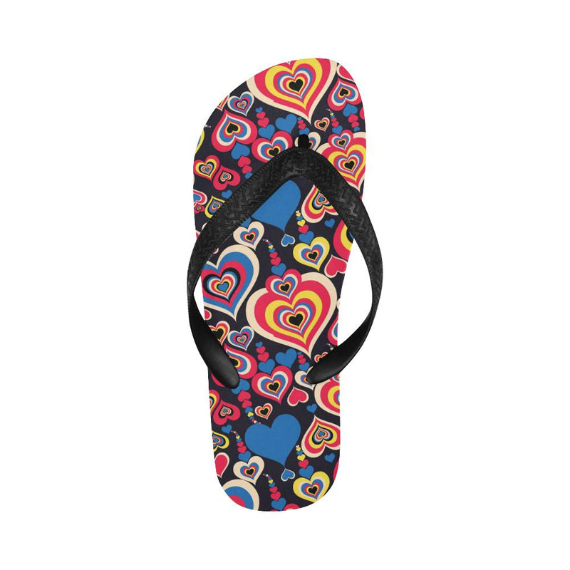 Heart Pattern Print Design HE08 Flip Flops-JorJune