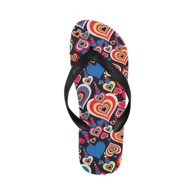 Heart Pattern Print Design HE08 Flip Flops-JorJune