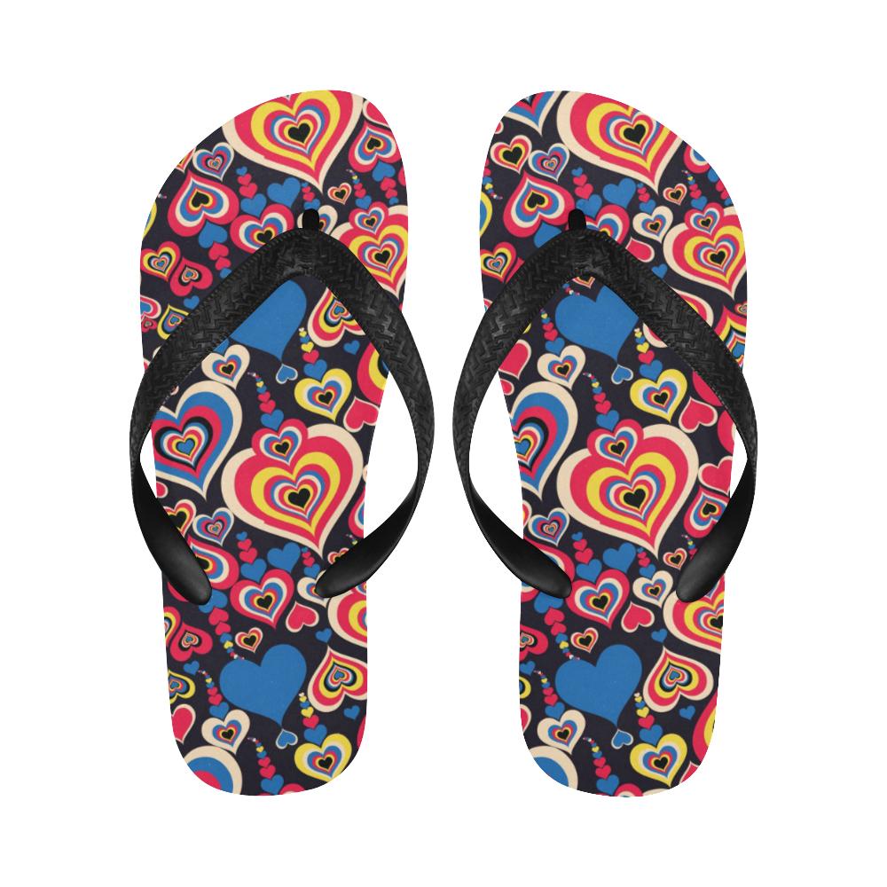 Heart Pattern Print Design HE08 Flip Flops-JorJune