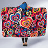 Heart Pattern Print Design HE08 Hooded Blanket-JORJUNE.COM