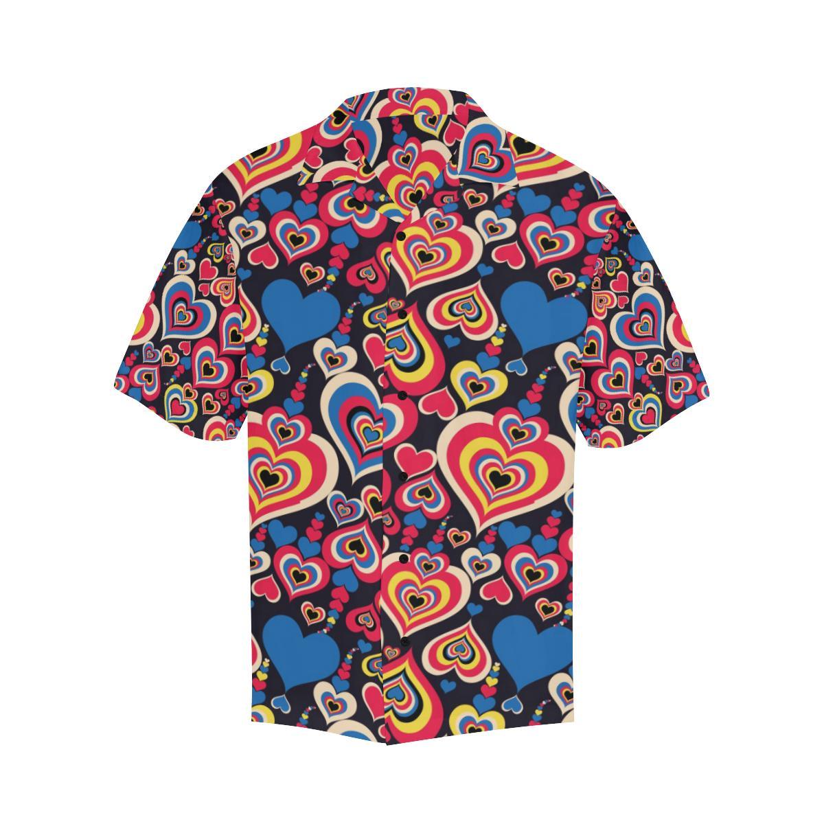Heart Pattern Print Design HE08 Men Hawaiian Shirt-JorJune