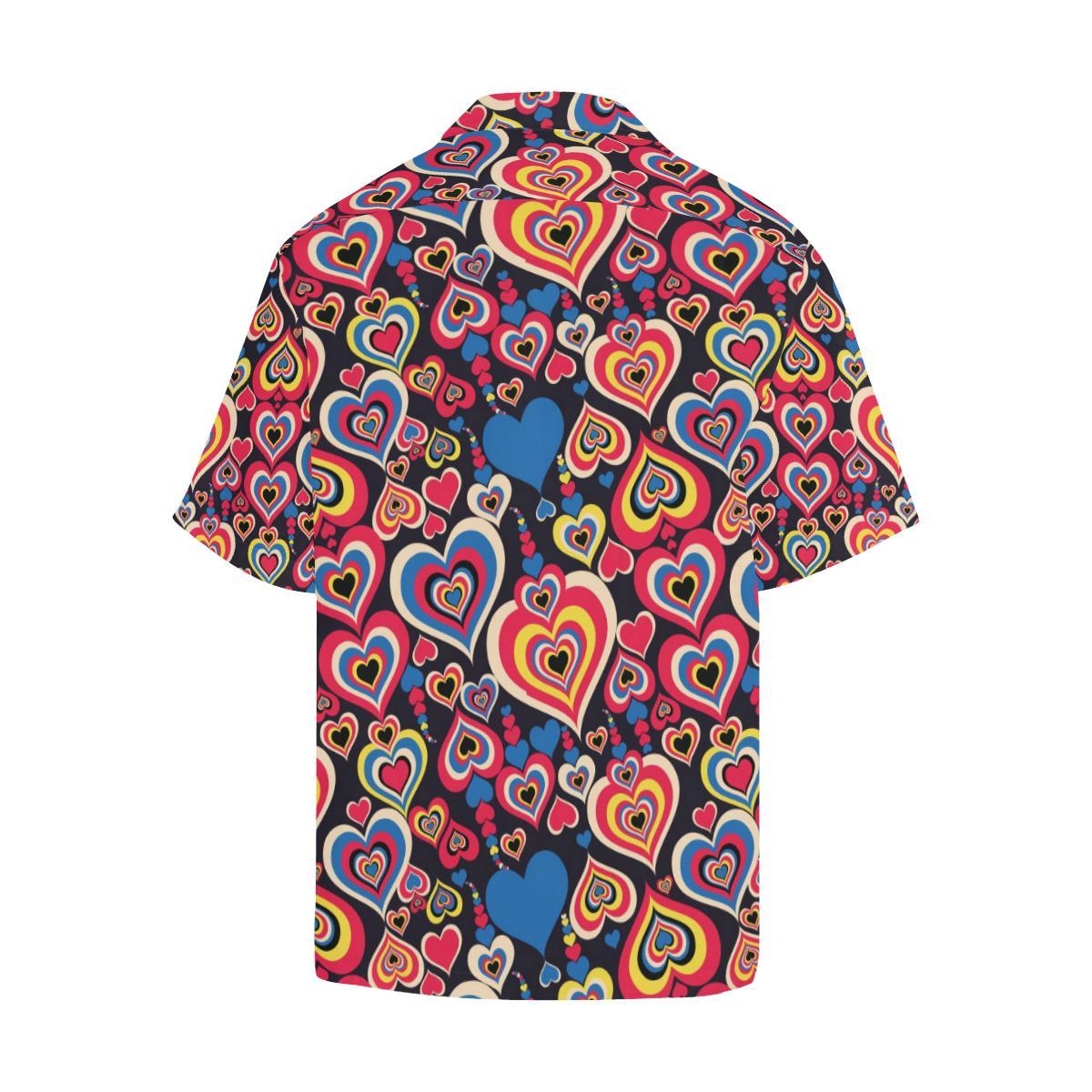 Heart Pattern Print Design HE08 Men Hawaiian Shirt-JorJune