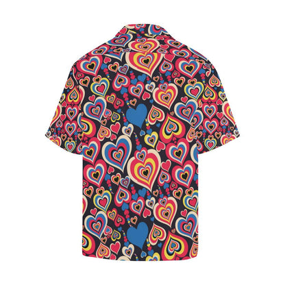 Heart Pattern Print Design HE08 Men Hawaiian Shirt-JorJune