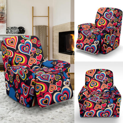 Heart Pattern Print Design HE08 Recliner Slipcover-JORJUNE.COM