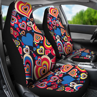 Heart Pattern Print Design HE08 Universal Fit Car Seat Covers-JorJune