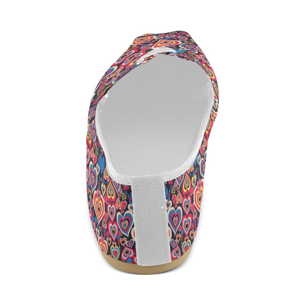 Heart Pattern Print Design HE08 Women Casual Shoes-JorJune.com