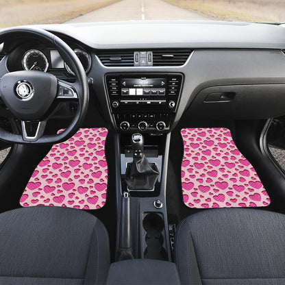 Heart Pink Pattern Print Design HE06 Car Floor Mats-JorJune