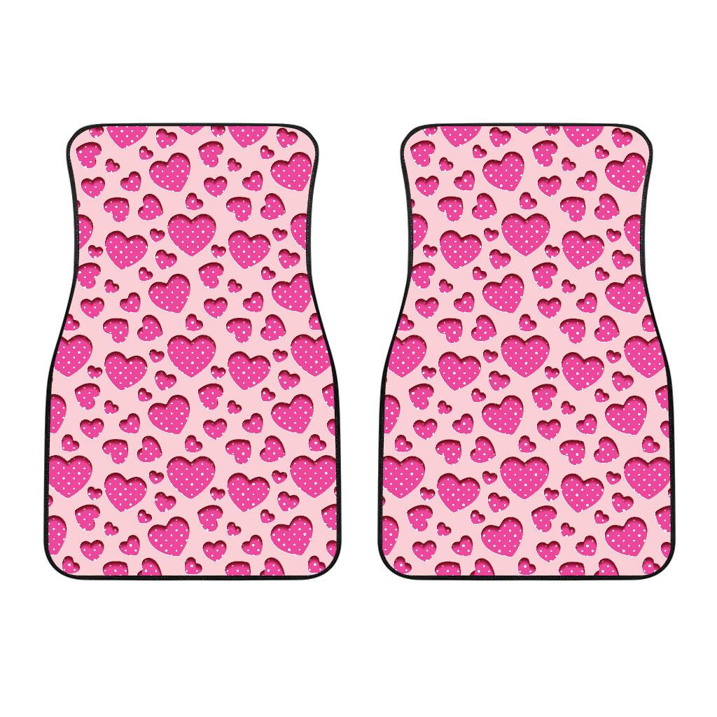 Heart Pink Pattern Print Design HE06 Car Floor Mats-JorJune