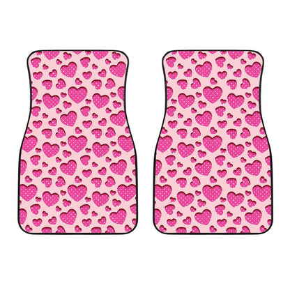 Heart Pink Pattern Print Design HE06 Car Floor Mats-JorJune