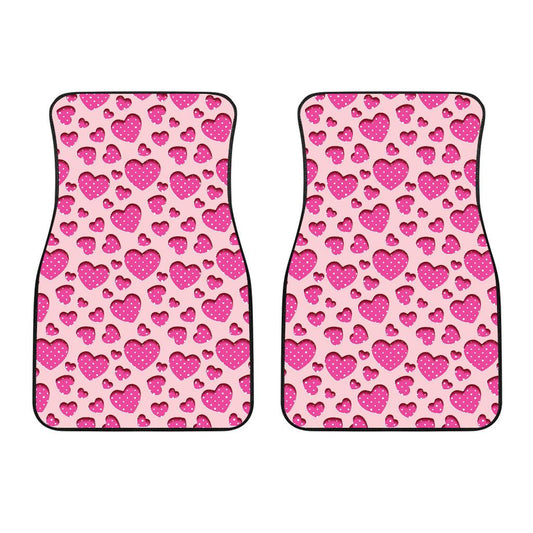Heart Pink Pattern Print Design HE06 Car Floor Mats-JorJune