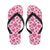 Heart Pink Pattern Print Design HE06 Flip Flops-JorJune